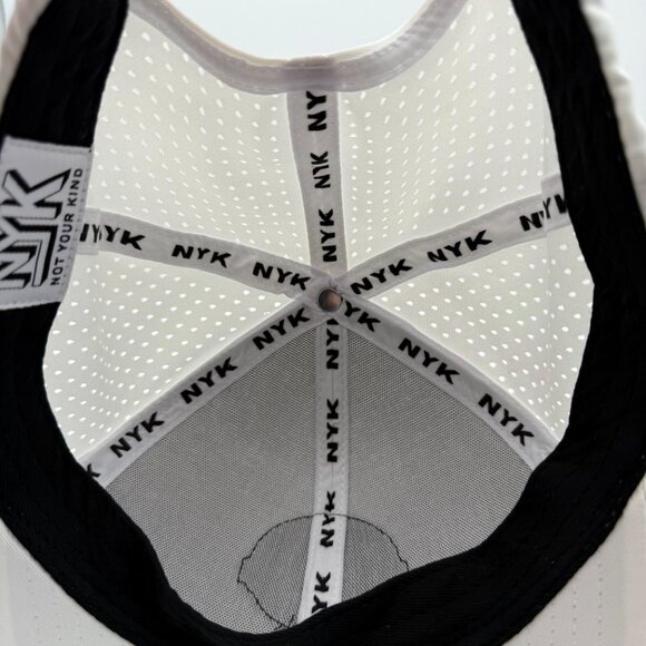 NYK Not Your Kind White Black Mesh Snapback Hat Adventure Logo - Picture 10 of 11
